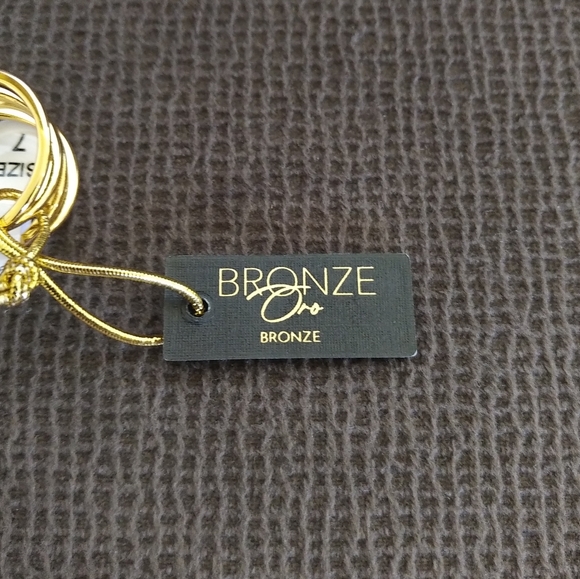 BRONZE Oro Double✌️Criss Cross🔀 Ring - Sz 7 - Picture 4 of 16